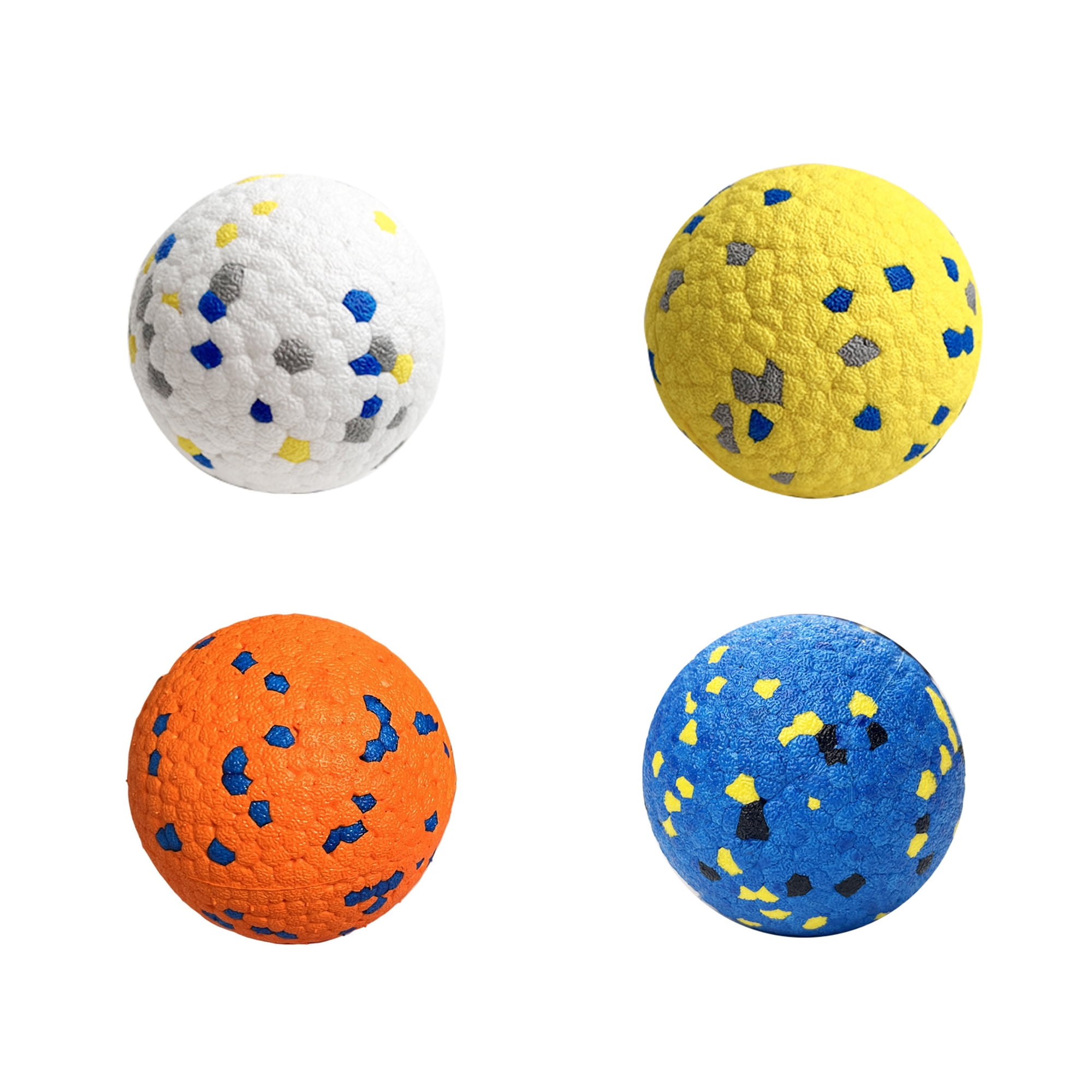 BESTSKY Floating Dog Pool Toy – Durable E-TPU Dog Water Toy for Fetch & Chew Bright Floating Dogs Toys for Pool Beach & Outdoor Play – Dogs Beach Essentials (Colorful Balls 4Pcs)