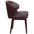 thumbnail image 2 of Scranton & Co Leather Lounge Chair in Burgundy and Walnut, 2 of 4
