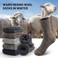 thumbnail image 2 of Calcetines de lana SIMIYA para hombre, invierno, senderismo, gruesos, 5 pares, 2 of 6