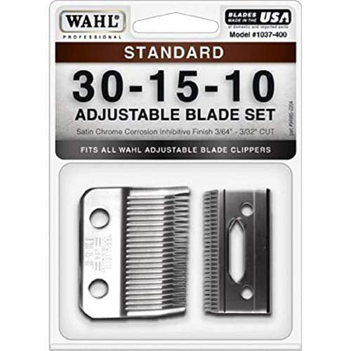 Iron Horse #1037-600 U-Clip Show Pro Plus Wahl Professional Animal #30-15-10 Standard Wide Adjustable Blade Set for Wahls Pro Ion Dog and Horse Clippers and Deluxe U-Clip Pet 