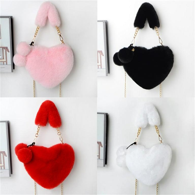 Pink heart shaped purse sale