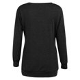 thumbnail image 5 of Lenago Women's Long Sleeve Casual Sweatshirt Pullover Loose Tunic Shirts Blouse Tops O-Neck Solid With Pocket S-2XL, 5 of 7