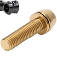 thumbnail image 4 of Bienvenido 3PCS Titanium Alloy Durable Bike Handlebar Stem Screws Bicycle Disc Brake Clamp Set Screw AccessoryM5x20mm Golden Bienvenido, 4 of 8