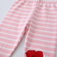 thumbnail image 5 of Godderr Girls Baby Leggings,Autumn Kids Loose Stripe Pants Baby Pink Cotton Leggings, 5 of 5