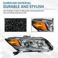 thumbnail image 3 of GEARZAAR Honda Civic, Black Housing Headlights fits 2012-2015 Honda Civic, 3 of 10