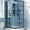 36"x 36 x 72" Black-Grid, variant on Aurisal Semi-Frameless Sliding Shower Door, 56–60 x 72 in, Matte Black