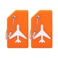 thumbnail image 1 of 2 etiquetas de equipaje para maletas, etiquetas para maletas, etiquetas para bolsas de viaje, etiquetas de embarque, etiquetas con nombre Naranja, 1 of 9