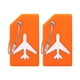 thumbnail image 1 of 2 etiquetas para equipaje, etiquetas para bolsas de viaje, porta tarjetas de identificación, etiquetas de silicona para equipaje de moda Naranja, 1 of 9