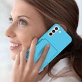thumbnail image 4 of Allytech Wallet Case for Samsung Galaxy S22 with Card Holder, Built-in Mirror, Camera Screen Protection, Drop Protection Anti-Scratch Cover Case for Samsung Galaxy S22 - Skyblue, 4 of 6