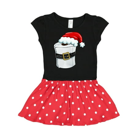 

Inktastic Toilet Paper with Santa Hat and Belt Gift Toddler Girl Dress