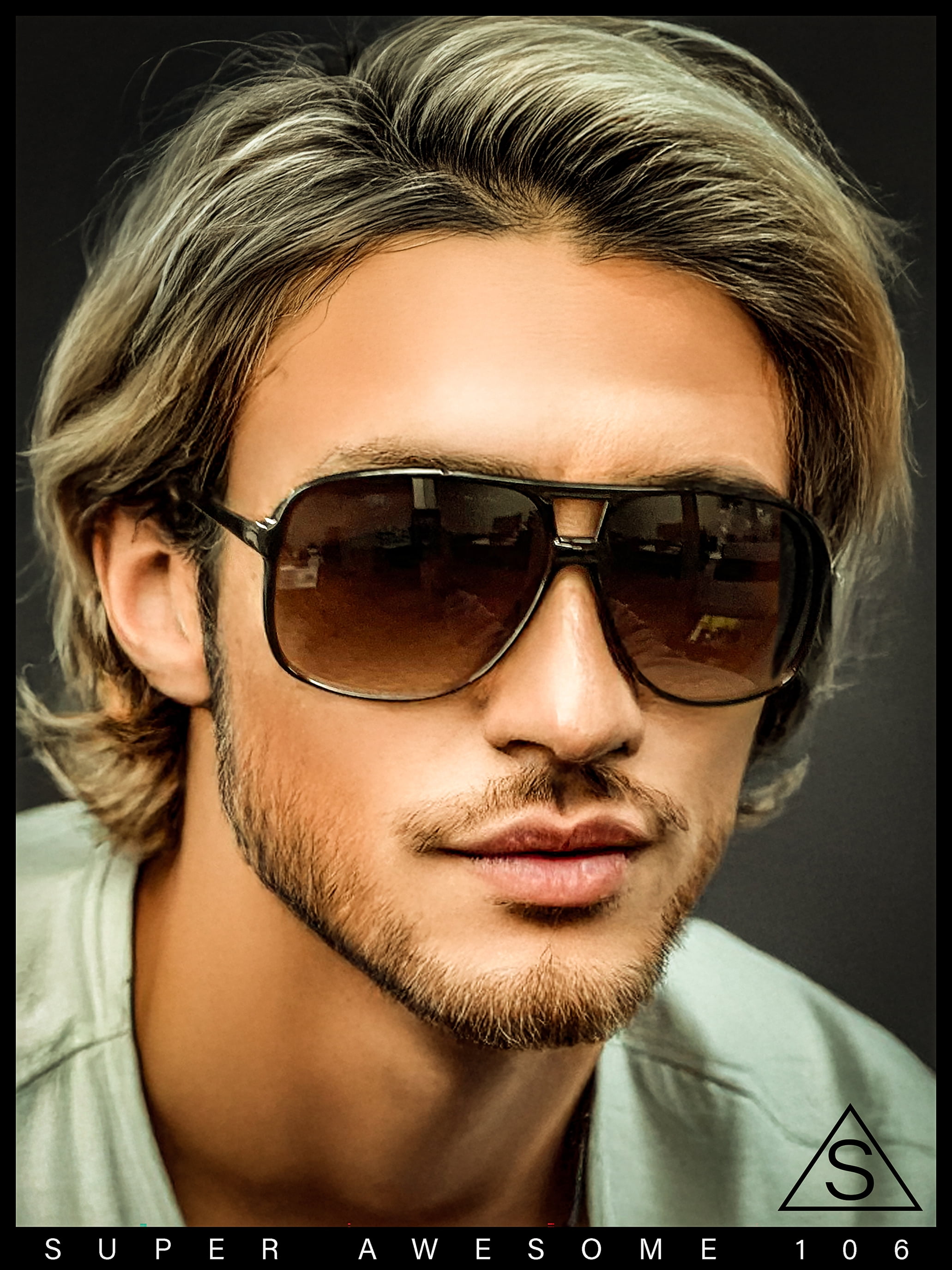 SA106 Oversize Large Thin Plastic Racer Mens Sport Sunglasses Black Brown