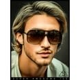 thumbnail image 3 of (2-Pack) SA106 Oversize Large Thin Plastic Racer Mens Sport Sunglasses 1 Black 1 Brown, 3 of 7