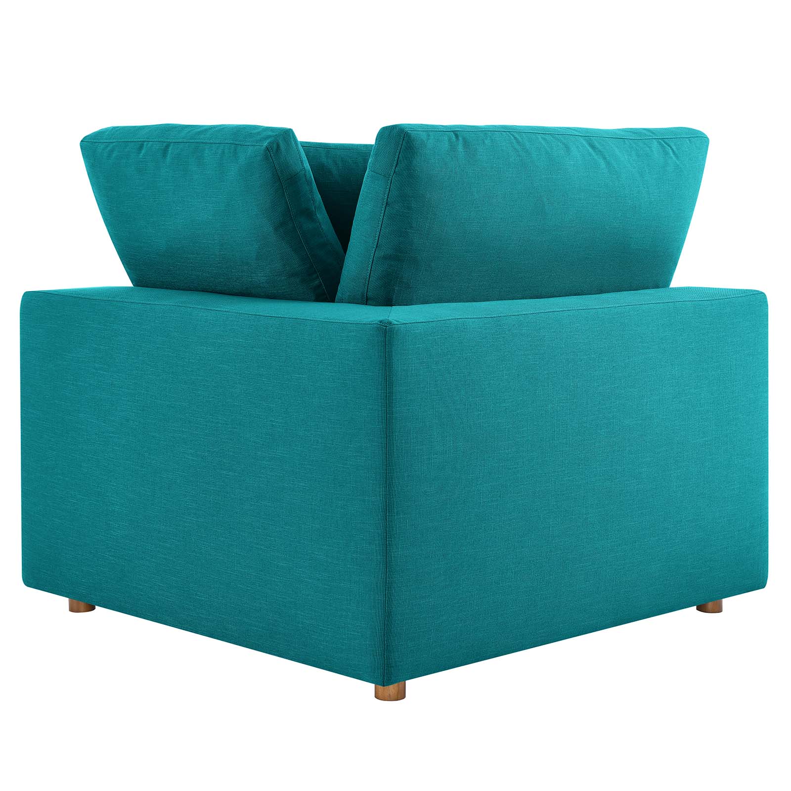 Modway Commix 4-Piece Fabric Down Filled Sectional Sofa Set in Teal - image 4 of 10