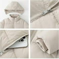 thumbnail image 5 of PUFFIT Women's Winter Puffer Jackets with Removable Hood,Zip Pockets,Stand Collar,Warm Ladies Quilted Coat, 5 of 6
