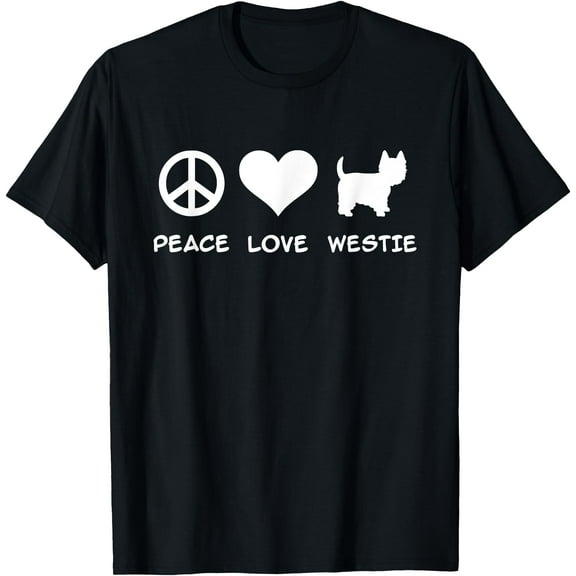 Peace Love Westie Unisex T-Shirt for Men Women Kids