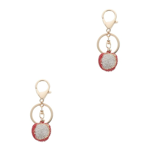 Masteelf 2pcs Cute Fruit Keychain Bling Purse Charms for Women Girls Sweet Rhinestone Bag Charms Keychain Wallet Purse Pendant Decoration
