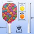 thumbnail image 3 of Pickleball Paddles Set Of 1, Fiberglass Surface, Floral, Flowers Print, 1 Paddle, 2 Balls & Bag, 3 of 5