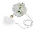 thumbnail image 2 of Simulation Rose Ball Artificial Flower Ball Innovative Photography Props with Jingle Bell FeatherWhite, 2 of 8