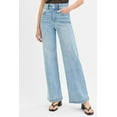 thumbnail image 3 of Risen Jeans - Tummy Control Elastic Band High Rise Wide Double Waist Jeans (32 1/2" Inseam) - RDP5919, 3 of 11