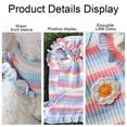 thumbnail image 3 of Vestido de rayas arcoíris para perros, vestido de verano para perros, vestidos para gatos, trajes de algodón suave y transpirable para perros y ropa para perros, niñas, cachorros, vestidos ligeros, 3 of 8