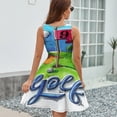 thumbnail image 6 of Golf Course Dress Fashion Beach Long Dresses Female Party Printed Sundress, 6 of 7