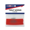 thumbnail image 2 of Luck E Strike Trout Worm Fishing Bait, Red, 5 Count, 2 of 4