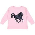 thumbnail image 3 of Inktastic Beautiful Galloping Black Horse Boys or Girls Long Sleeve Toddler T-Shirt, 3 of 5