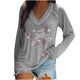 thumbnail image 2 of Puntoco moda mujer casual con cuello en V blusa de perforación caliente camiseta de manga larga tops de otoño Puntoco Puntoco-6656, 2 of 6