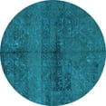 thumbnail image 1 of Ahgly Company Indoor Round Persian Turquoise Blue Bohemian Area Rugs, 3' Round, 1 of 4