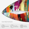 thumbnail image 4 of Multicolored Rainbow Abstract Throw Pillow Covers 16x16 in Set of 2, Decor Art Vibrant Pillow Case Square Cushion Covers for Sofa Bed Couch Living Room, 4 of 7