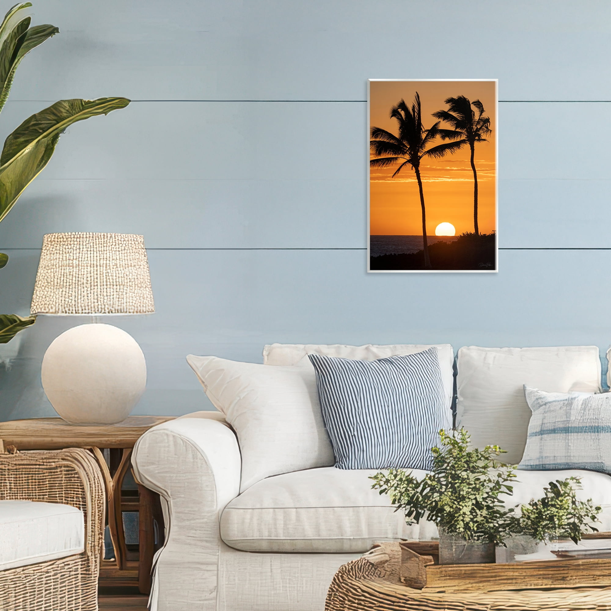 Stupell Industries Sunset Through Palm Trees Wall Plaque Art, design by Dennis Frates