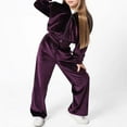 thumbnail image 5 of CHENge 2 Piece Outfits for Girls Velour Tracksuit Hoodie and Jogger Set Sweatsuit Athletic Clothes Sets, 5 of 7