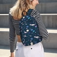 thumbnail image 5 of Yiaed Space Dinosaur Print Print Laptop Backpack Travel Canvas Backpack Vintage Aesthetic Backpack for School Knapsack Backpack Backpack for School-, 5 of 5
