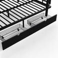 thumbnail image 7 of HICOMILA Queen Size Platform Bed with Storage Drawers, Metal Daybed Frame with Upgraded Safety Round-Pipe Design, Low Profile Design, Black, 7 of 7