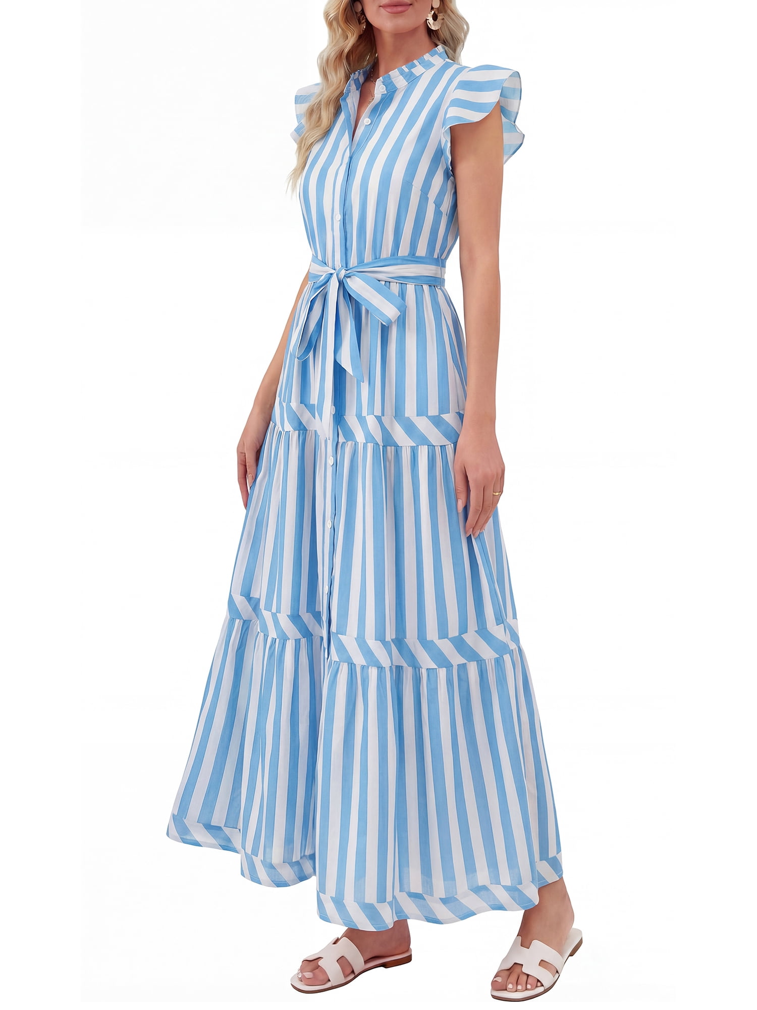 Pretty Garden Women's Belted Dress