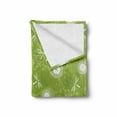 thumbnail image 2 of Dragonfly Soft Flannel Fleece Throw Blanket, Sketch Style Dandelion Flower Petals Spring Beauty Nature Blossom Image, Cozy Plush for Indoor and Outdoor Use, 50" x 60", Lime Green Cream, by Ambesonne, 2 of 6