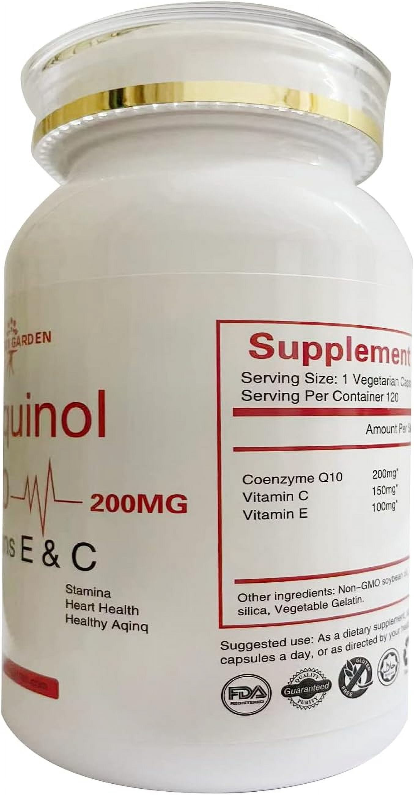 Ubiquinol CoQ10 200mg 120 Capsules – Antioxidant & Heart Health Support for Men & Women