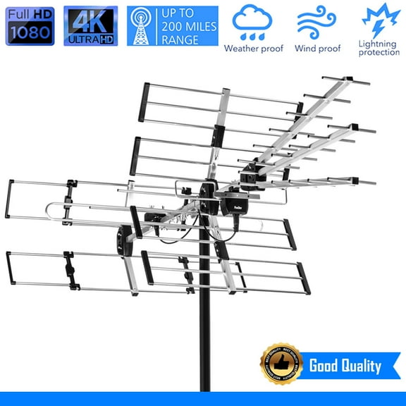 FIVE STAR Advanced Yagi Outdoor TV Antenna, Retail Packaging, with 40' Cable, UHF