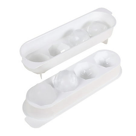 

4-Cavity Silicone Maker Ice Cream Ball Cocktail Whiskey Form For Tray Ice Cream Mold Kitchen Tool Ice Cream Tools White 1PC