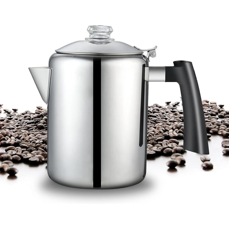 Cook N Home 8-Cup Stainless Steel Stovetop Coffee Percolator