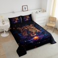 thumbnail image 3 of Cheetah Comforter Set Space Planet Galaxy Bedding Sets Full,African Wildlife Leopard Quilt Western Animals Duvet Insert,Boho Bedroom Decor, 3 of 5