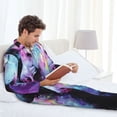 thumbnail image 6 of Fotbe Rainbow Spotted White Horse Pattern Long Sleeve Pajama Set for Men,Sleepwear Set,2-piece Loungewear Set,Soft PJs Comfy Nightwear with Pockets-XX-Large, 6 of 7