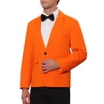 thumbnail image 4 of INSPIRE CHIC Suit Jackets for Men's Solid Color Single Breasted Sports Coat Blazers S Orange, 4 of 4