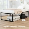 thumbnail image 5 of Lutown-Teen 18 inch Twin Size Bed Frames Heavy Duty Metal Twin Platform Bed Frame No Box Spring Needed, Noise Free, Easy Assembly, Black, 5 of 6