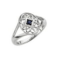 thumbnail image 2 of 925 Sterling Silver Blue Sapphire Size 7 Polished Sapphire Ring Ring for Women, 2 of 2