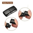 thumbnail image 4 of 6Pcs 12mmx6mm Flat Leather Clasps, Jewelry Bracelet Clasps for Jewelry Making Supplies DIY, Black, 4 of 6