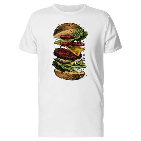 Cheeseburger Anatomy Tee Men's -Image by