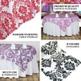 thumbnail image 3 of Efavormart Eggplant Damask Flocking Square Tablecloth Overlay 90"x90" Square Tablecloth Cover For Wedding Party Event Banquet, 3 of 4