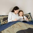 thumbnail image 5 of Manfei Animal Bear 3-Piece Full Size Comforter Sets for Teens Female Men,Retro Vintage Bedding Comforter Set,Jungle Wildlife Lightweight Bedding Sets,Breathable Home Decor,Reversible, 5 of 8