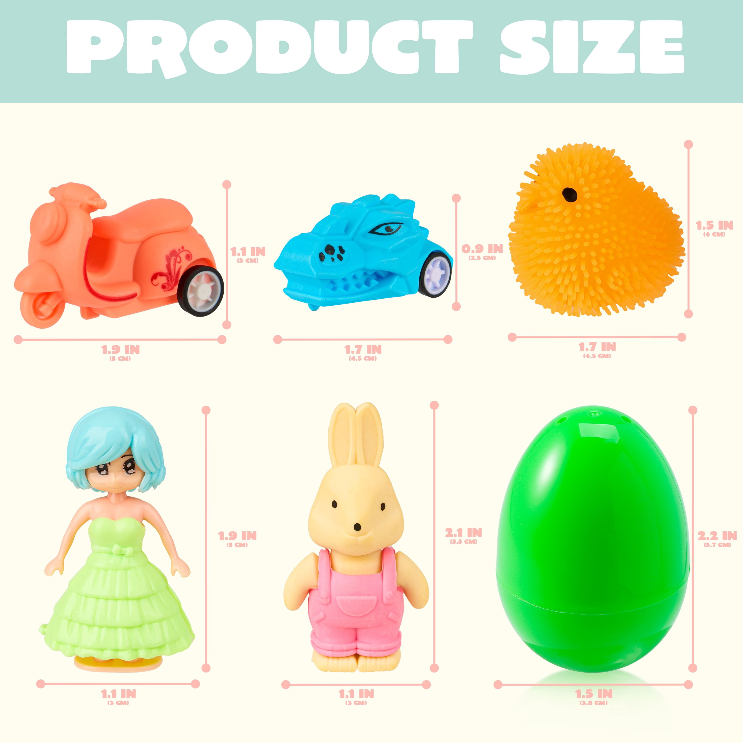Joyfy 60 Packs Prefilled Easter Eggs with Assorted Toys,2.4" Easter Egg Bulk for Kids,Easter Eggs Hunt Events,Basket Stuffers Fillers,Classroom Prize Supplies